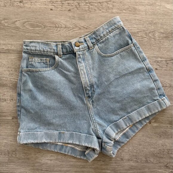 Vintage American Apparel High-Waisted Denim Shorts – Size 29 - Picture 1 of 6